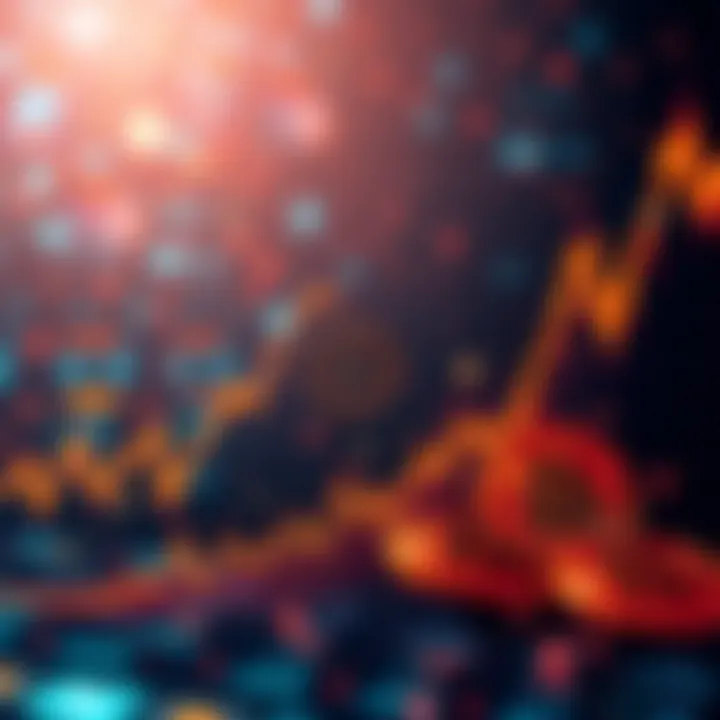 Graph showing Bitcoin prices rising sharply with excitement in the background