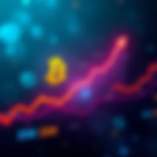 Graph showing Bitcoin price approaching 25K with arrows indicating upward trend