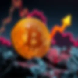 Graphic showing Bitcoin logo with an upward arrow indicating price increase above $73,000