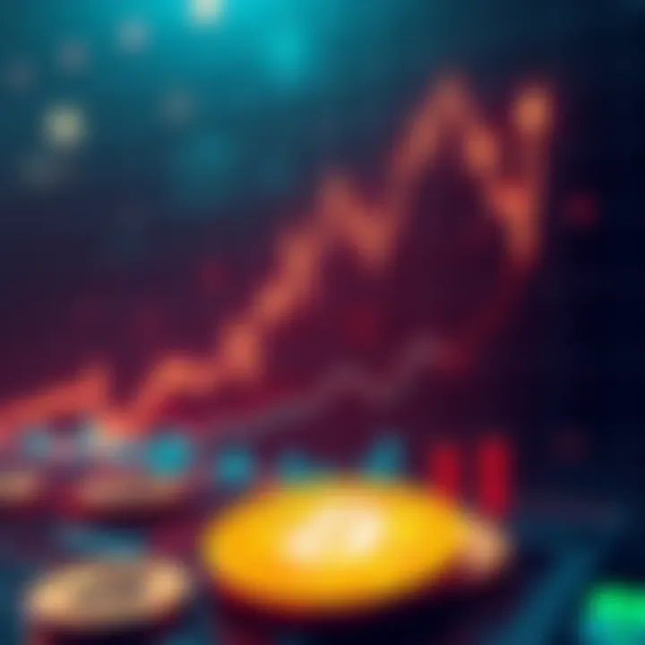 Graph showing Bitcoin's rising price trend with indicators of market greed.