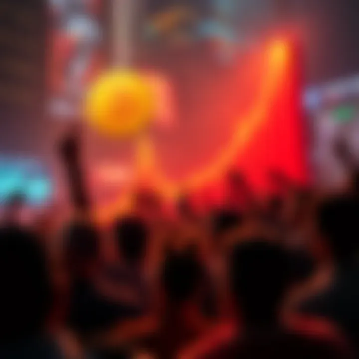 A graphic showing Bitcoin's rising value with people looking excited, symbolizing FOMO amid market changes.