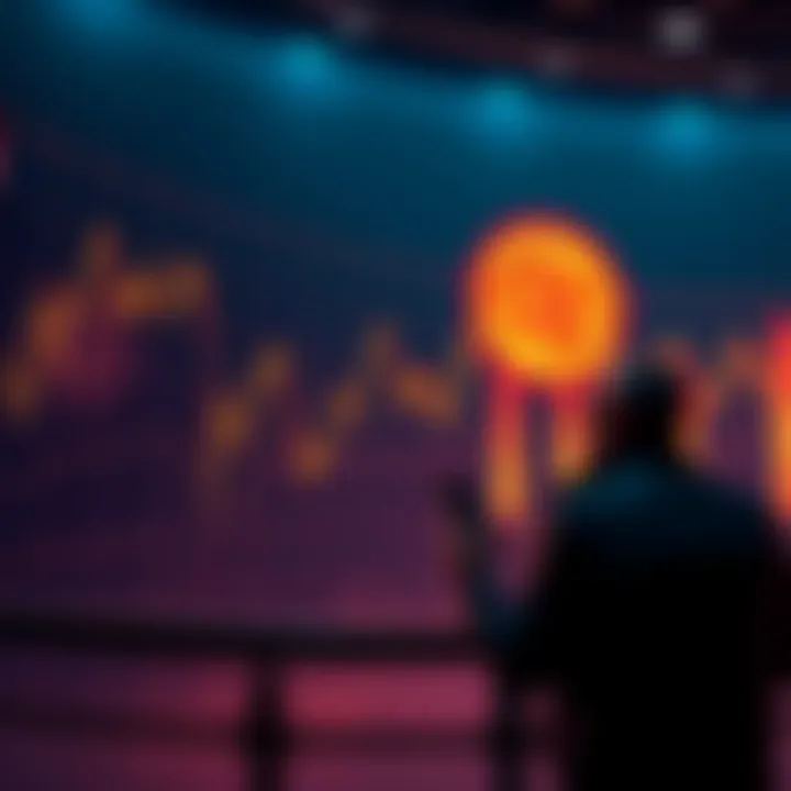 Bitcoin price trends Graph showing fluctuating Bitcoin prices with investors contemplating buying decisions