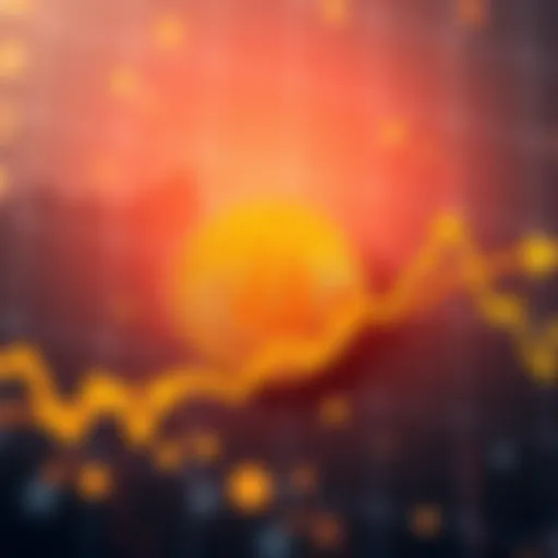 Graph showing Bitcoin production costs and market trends with upward and downward movements