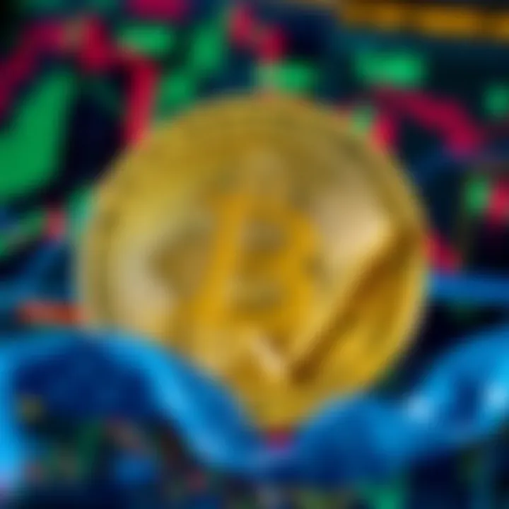 A close-up of a Bitcoin symbol with digital currency graphics in the background, representing a large investment in cryptocurrency.