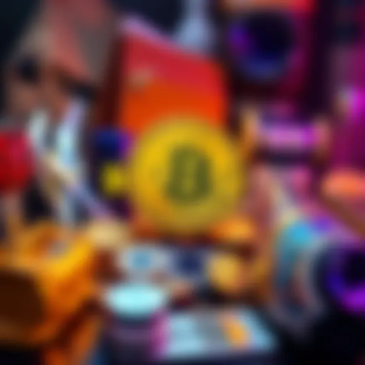 A collection of items bought with Bitcoin, including luxury goods and everyday products, reflecting diverse experiences.