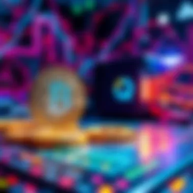 A visual representation of Bitcoin symbols alongside a quantum computer, highlighting the connection and potential security risks between the two technologies.