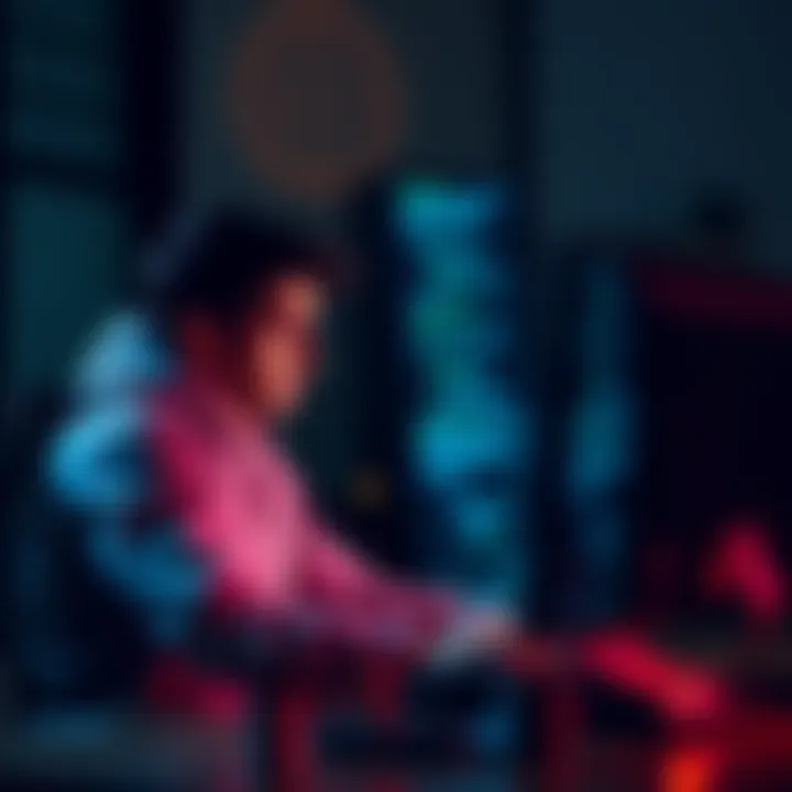 A criminal sitting at a computer, looking worried as Bitcoin transaction details appear on the screen, symbolizing the risks of using Bitcoin for illegal activities in 2026.