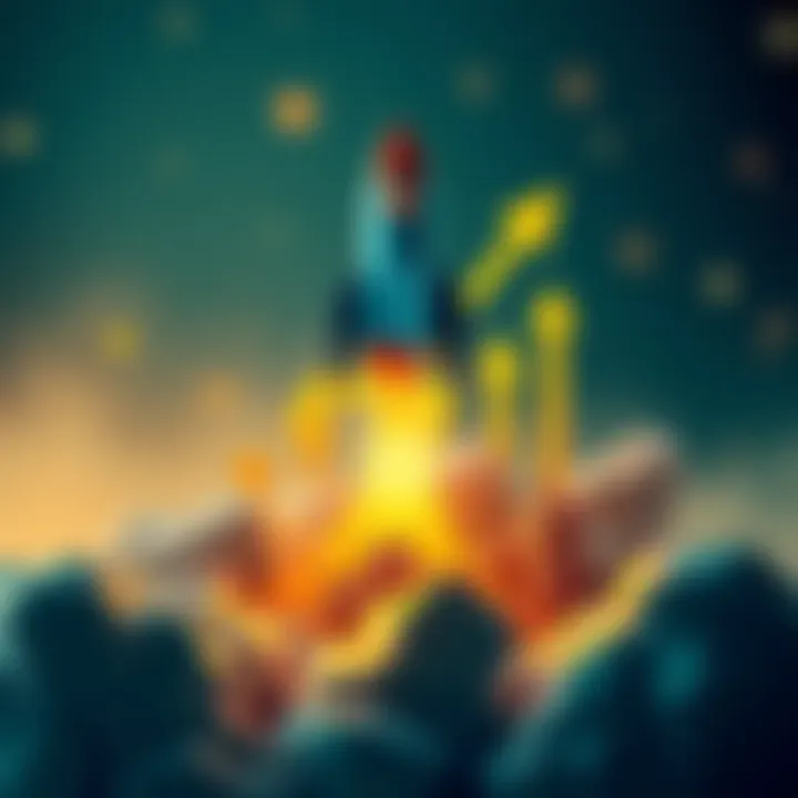 A graphic showing Bitcoin reaching $1 million with a rocket illustration and upward arrows.