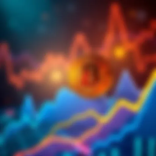 A digital representation of Bitcoin with an upward trend graph showing signs of growth and investor interest