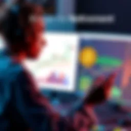 Bitcoin and Retirement Planning A person analyzing charts and graphs showing Bitcoin trends alongside traditional retirement assets, symbolizing financial planning for retirement.