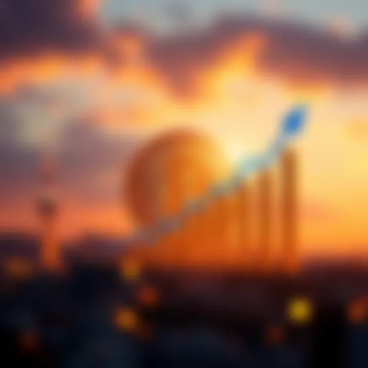 A Bitcoin logo with an upward trending graph symbolizing its recent price increase, sparking discussions on forums.