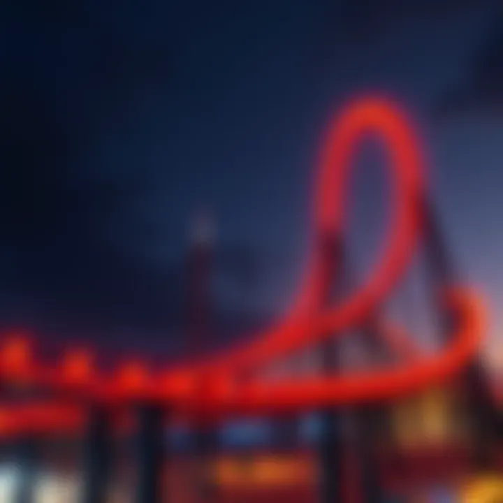 A graphic showing the roller coaster ride of Bitcoin prices, illustrating volatility in cryptocurrency market trends.