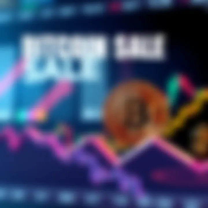 A graphic showing a downward trend in stock price alongside a Bitcoin symbol and a dollar sign, indicating the impact of the bitcoin sale on strategy shares.