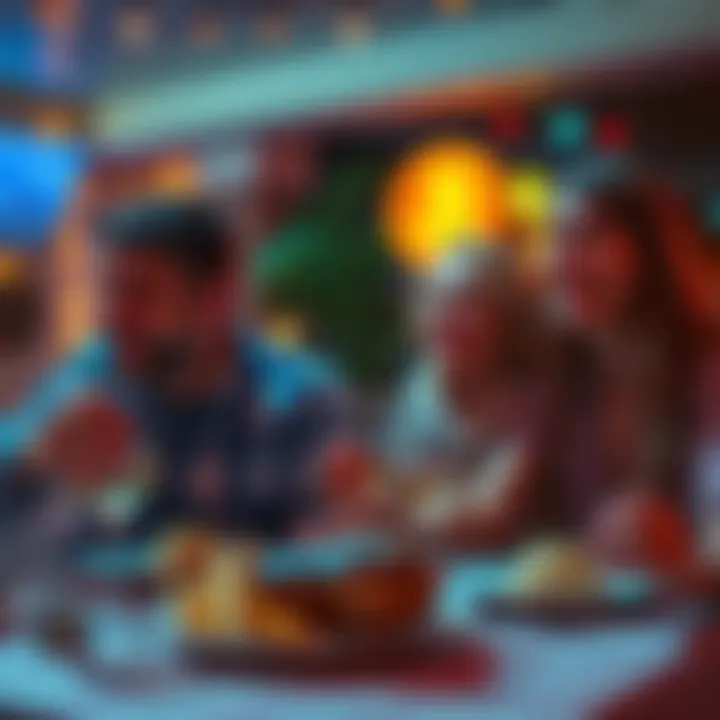 Celebration After Bitcoin Sale A happy couple celebrating with a dinner after selling bitcoin for $125,000.