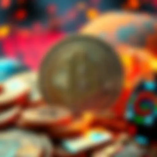 A visual representation of Bitcoin's smallest unit, satoshis, being used in various daily transactions around the globe.