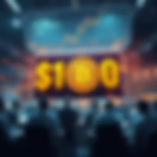 Visualization of a $100 million sell wall in Bitcoin with traders watching the market