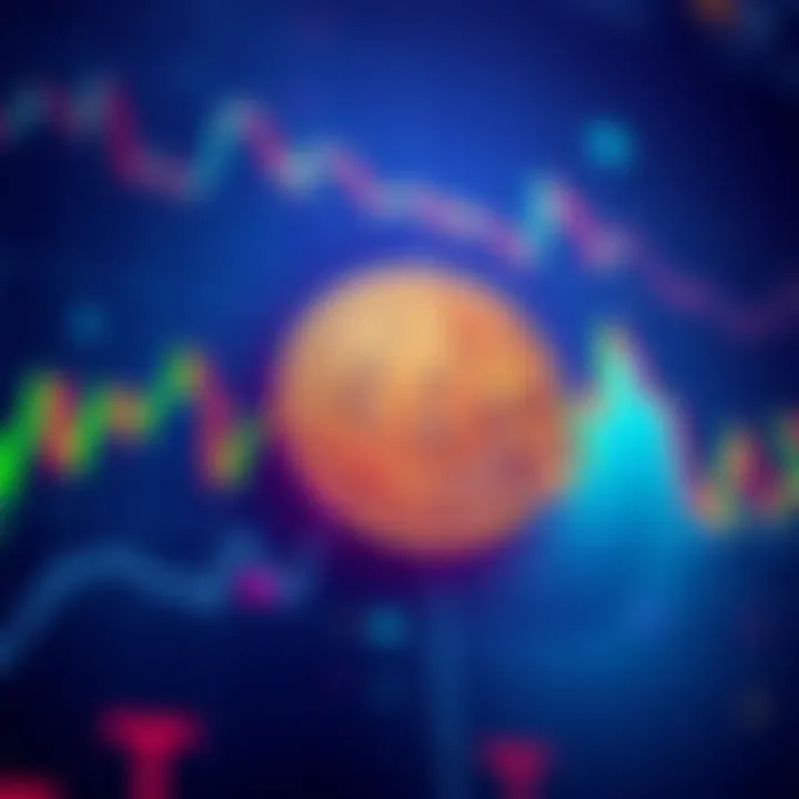 Graph showing decline in Bitcoin prices with rising interest rates in the background