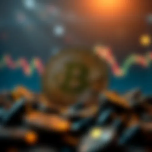 Bitcoin experiencing a short squeeze as prices rise, with visible resistance levels in the background
