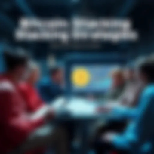 Bitcoin stacking strategies A group of people discussing Bitcoin stacking plans for 2026 with charts and notes