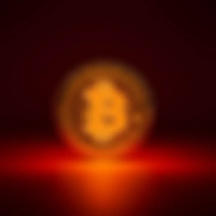 A prominent Bitcoin symbol glowing against a solid background, representing its strength and resilience in the financial world.