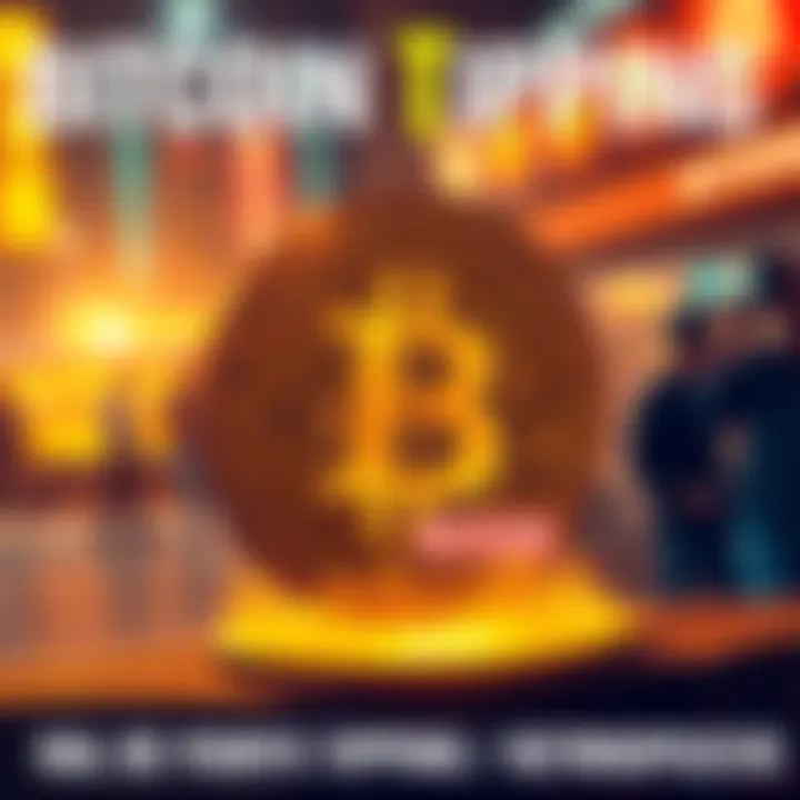 A visual representation of Bitcoin tipping, featuring a Bitcoin symbol and people engaging positively in the crypto community.