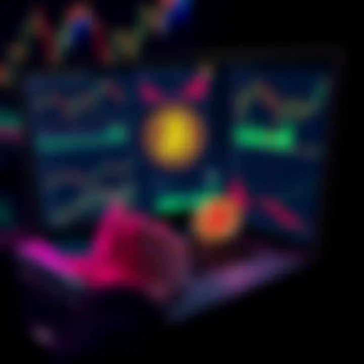 A person analyzing Bitcoin trends on a laptop with various financial charts and graphs displayed, representing the importance of Bitcoin in modern finance.