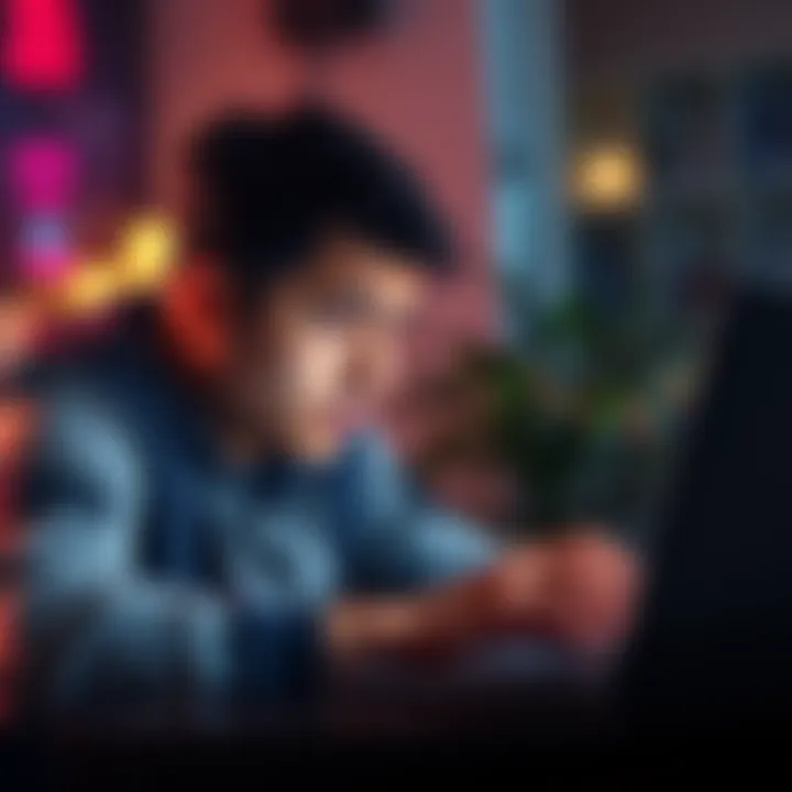 A person looking worried while checking Bitcoin market trends on a laptop after selling their house for investment.