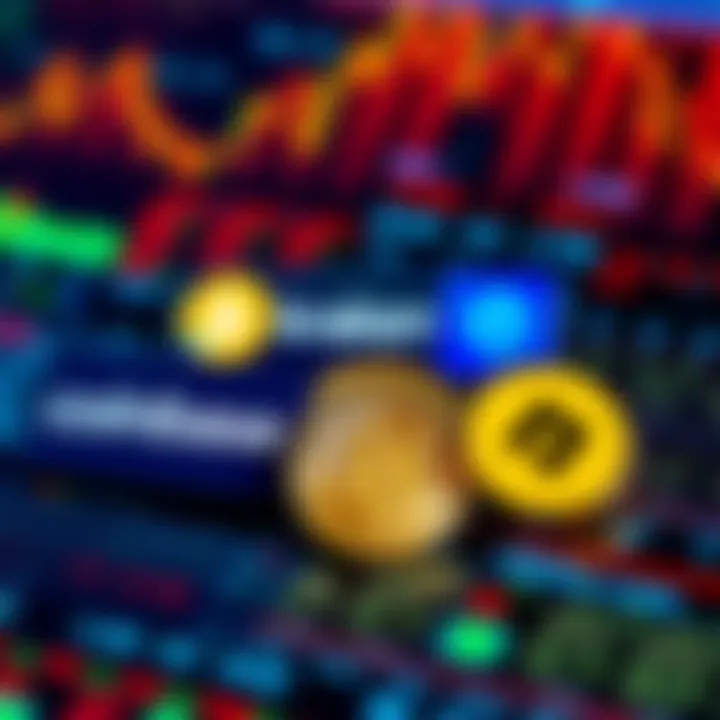 A selection of Bitcoin trading platform logos including Coinbase, Kraken, and Binance on a digital background.