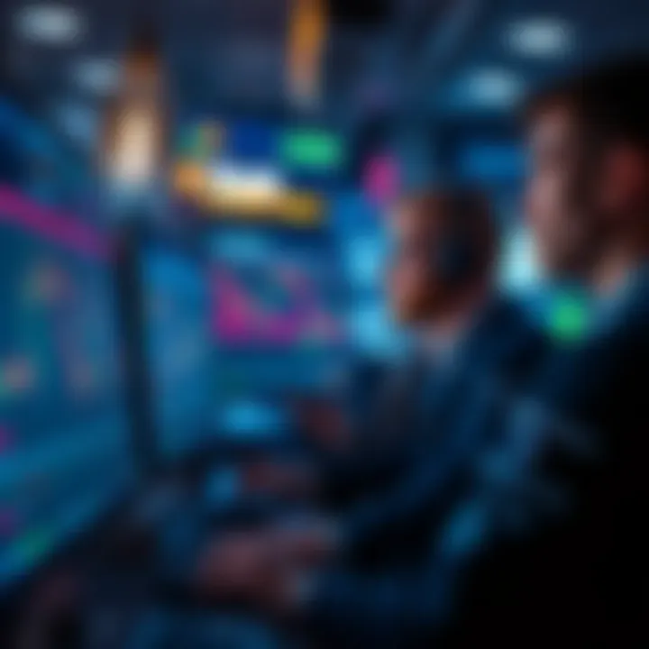 Traders closely monitor Bitcoin prices on screens late at night, hoping for a surge towards $60,000.