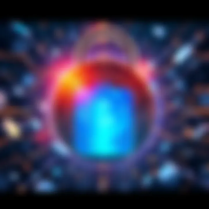 Illustration of a Bitcoin symbol surrounded by a digital lock, representing a freeze on transactions due to quantum computing threats