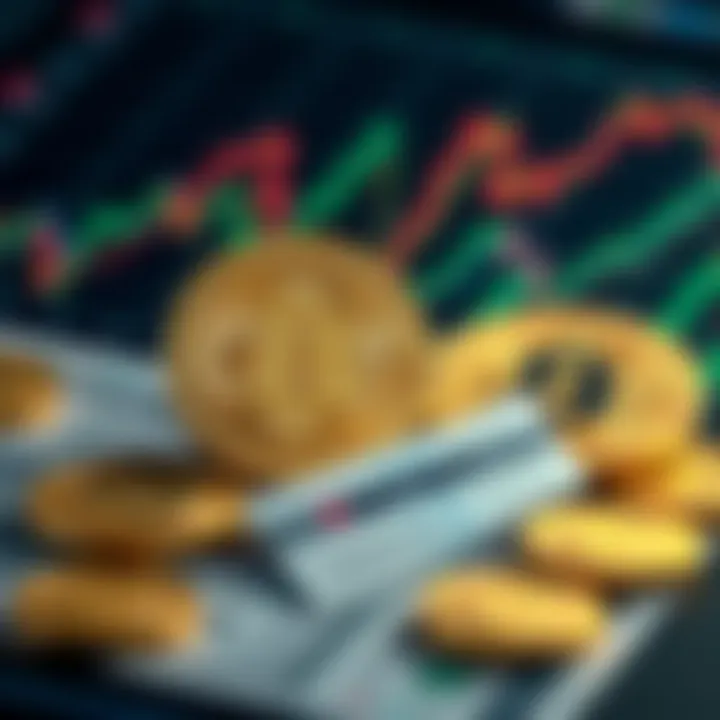 A graphic showing Bitcoin coins and MSTR preferred shares in a financial setting, symbolizing the profit strategy of Bitcoin treasury companies.