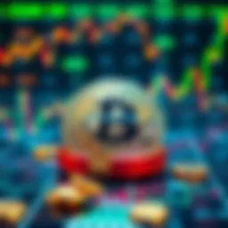 A graphic showing Bitcoin's market trends and analysis for 2026 with financial symbols in the background.