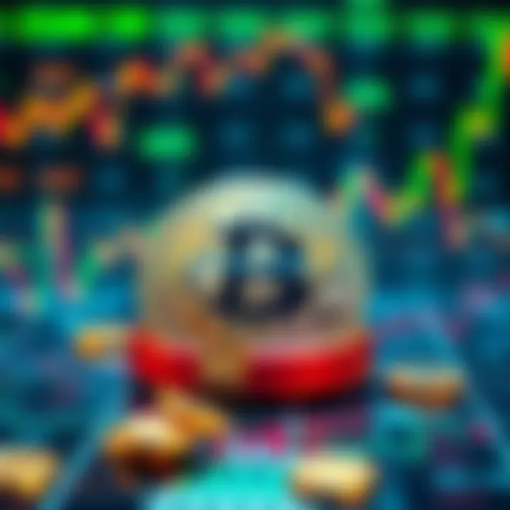 A graphic showing Bitcoin's market trends and analysis for 2026 with financial symbols in the background.