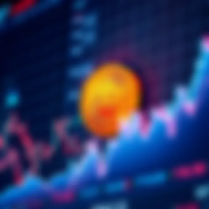 Graph showing Bitcoin price fluctuations and market trends