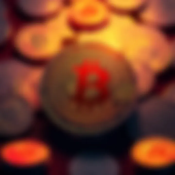 A visual representation of Bitcoin surrounded by U.S. Treasury symbols, illustrating the connection between cryptocurrency and government debt strategy.