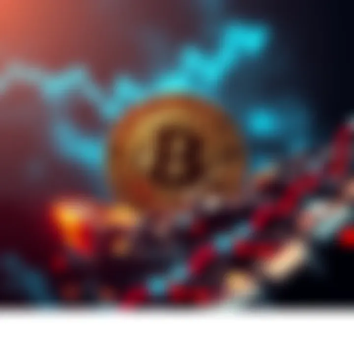 Bitcoin symbol rising amidst financial uncertainty, representing a safe investment choice for investors.