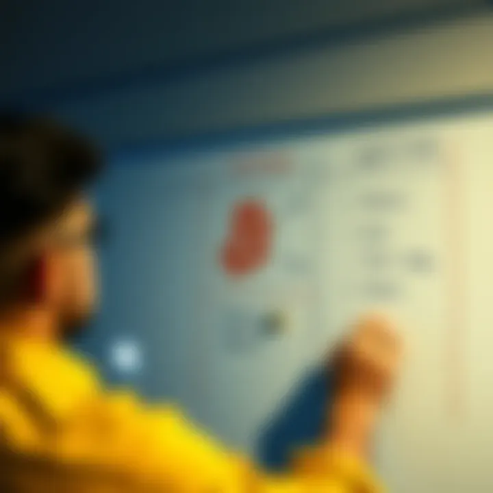 A still from a 13-year-old video showing a person explaining Bitcoin concepts on a whiteboard, highlighting addresses and public keys.