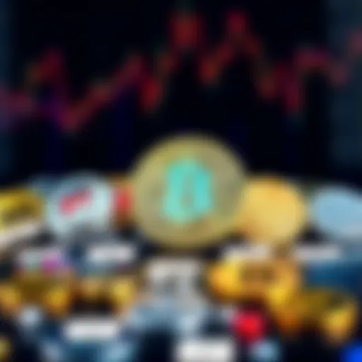Visual showing Bitcoin alongside various altcoins with labels explaining differences