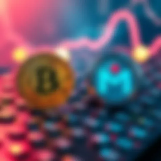 Bitcoin and Microstrategy Comparison A visual representation showing Bitcoin and Microstrategy logos side by side, highlighting investment options.