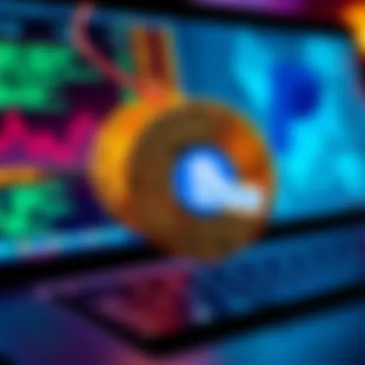 A visual comparison of Bitcoin and PayPal, showcasing digital money transfers on a computer screen.