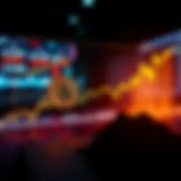 A chart comparing the performance of Bitcoin and the S&P 500 over five years, showing Bitcoin's rise and the steady growth of the index.