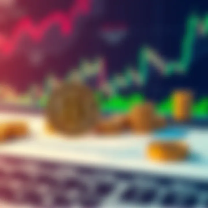 A comparison of Bitcoin and traditional investment assets like stocks and bonds on a financial chart