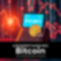 A digital wallet displaying Bitcoin balance with blockchain graphics in the background