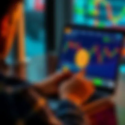 Bitcoin Wallet and Exchange A person managing a Bitcoin wallet on their laptop while viewing a cryptocurrency exchange platform on the screen