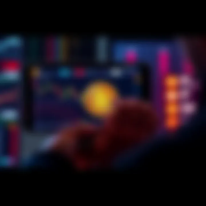 A person tracking their Bitcoin holdings on a digital device, showing a wallet interface and price charts on the screen.