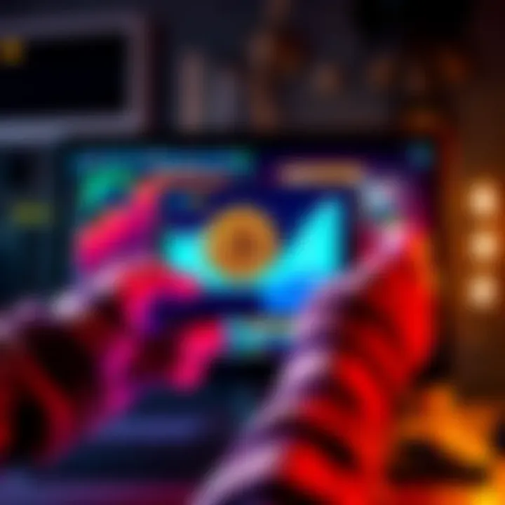 A person transferring Bitcoin between two digital wallets on a computer screen