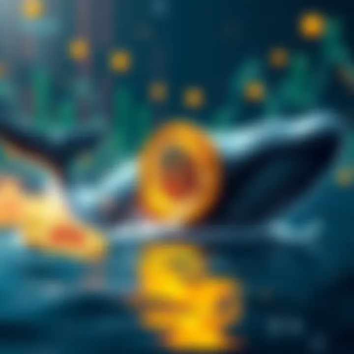 A visual representation of a Bitcoin whale moving a large amount of Bitcoin to OTC desks, symbolizing significant market activity.