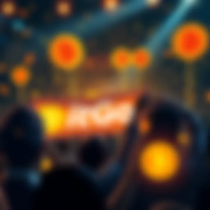 Celebration scene with people holding bitcoin signs and banners for BitGo's public offering