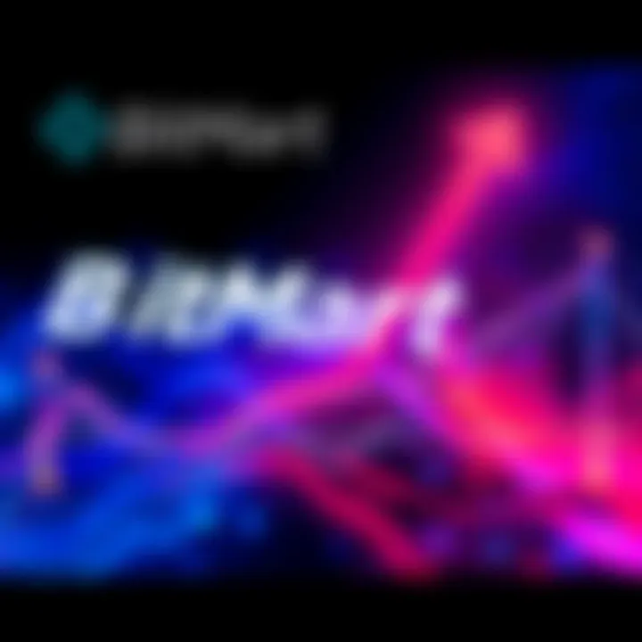 BitMart exchange logo featuring Brevis cryptocurrency with a graph showing upward movement