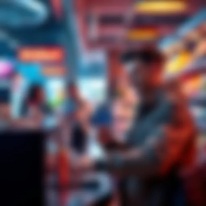 BitMart Card in Use A person making a purchase with a BitMart Card at a checkout counter, smiling as they pay